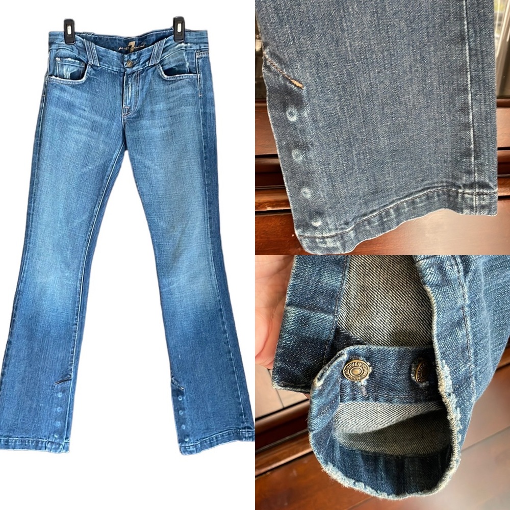 7 For All Mankind Ankle Button Detail Jeans 29
